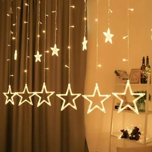 Star LED Curtain Light 6+6 Diwali LED Star Light