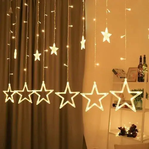 Star LED Curtain Light 6+6 Diwali LED Star Lightewterterterterter 22222